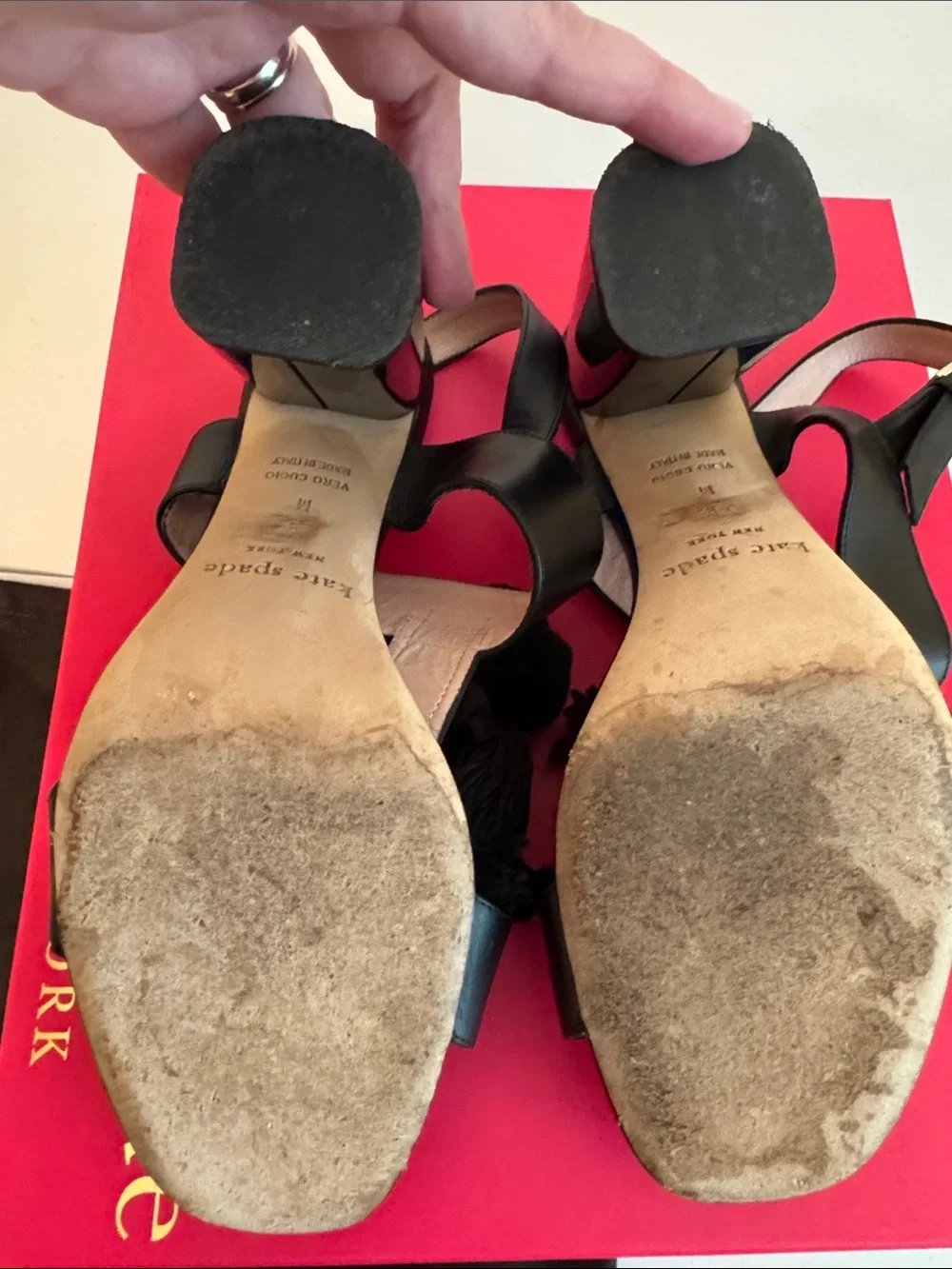 kate spade black slingback